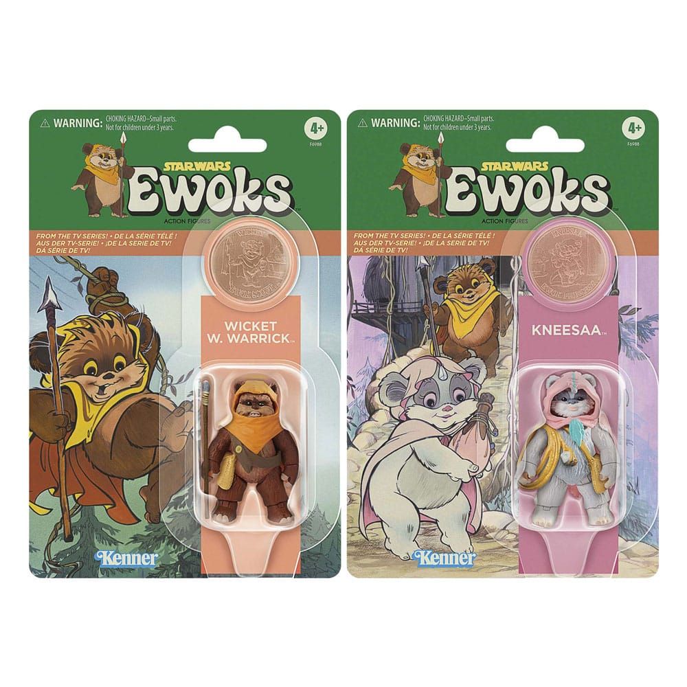 2 Actiefiguren retro, Ewoks, Star Wars