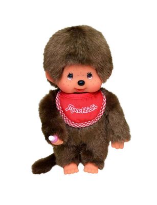 Monchhichi Jongen met rode slab