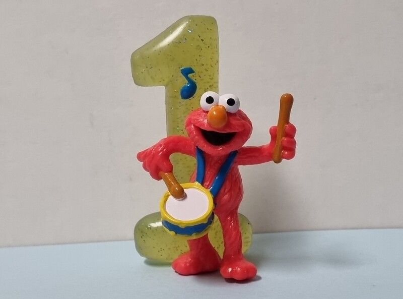 Figuurtje/Caketopper, Elmo Cijfer 1, Sesamstraat