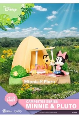 PVC Diorama, Minnie &amp; Pluto, Beast kingdom D-Stage Campsite Series