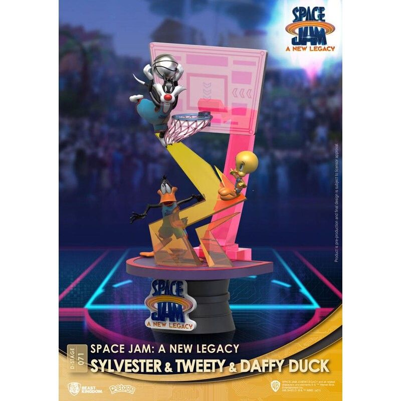 PVC Diorama, Sylvester with Tweety and Daffy Duck, Space Jam A New Legacy