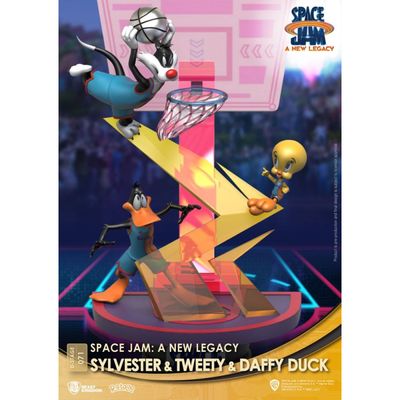 PVC Diorama, Sylvester with Tweety and Daffy Duck, Space Jam A New Legacy