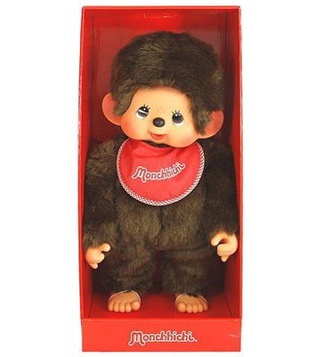 Monchhichi Jongen met rode slab (L)