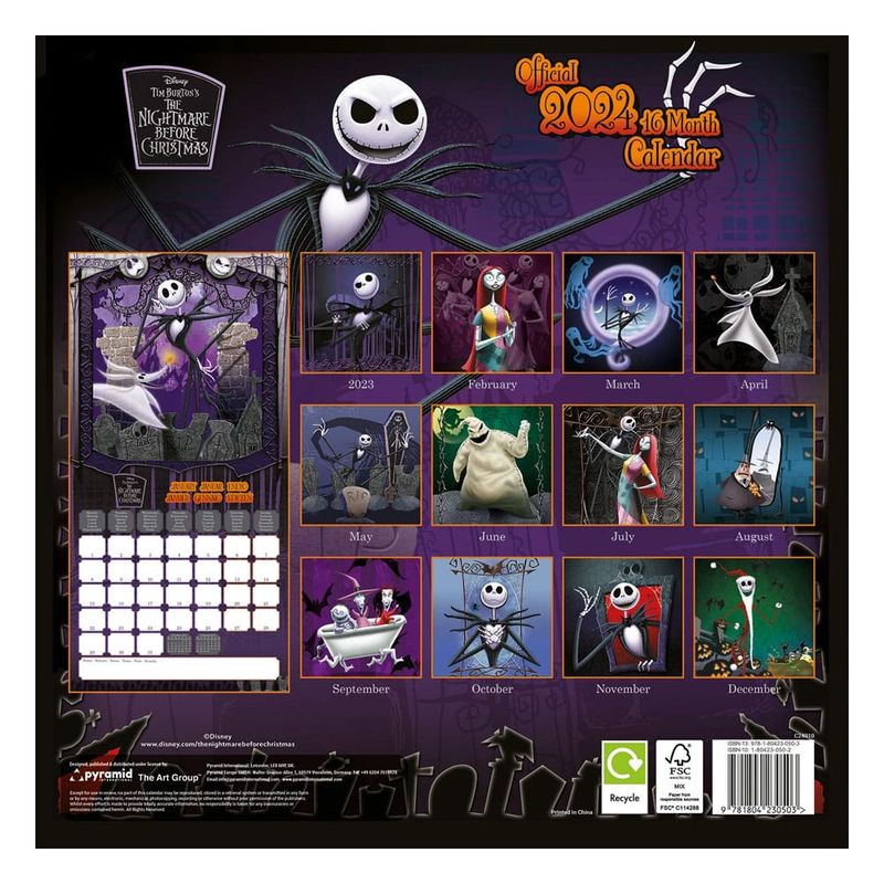 Calendar 2024, The Nightmare Before Christmas