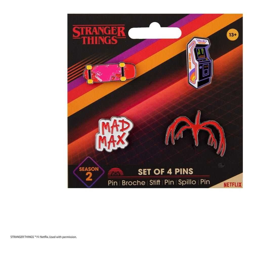 Set van 4 Pins, Stranger Things season 2