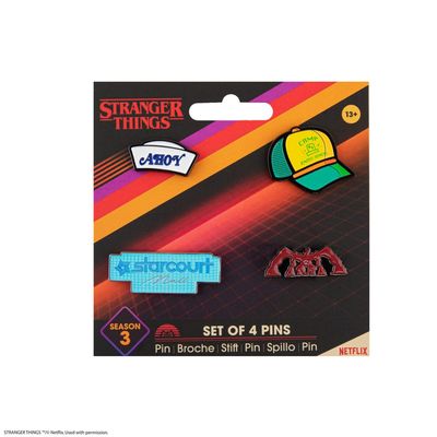 Set van 4 Pins, Stranger Things season 3