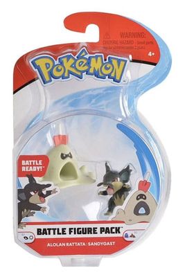 Battle Figure Pack, Alolan Rattata en Sandygast, Pokémon