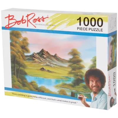 Puzzel 1000 stukjes, Heuvellandschap, Bob Ross