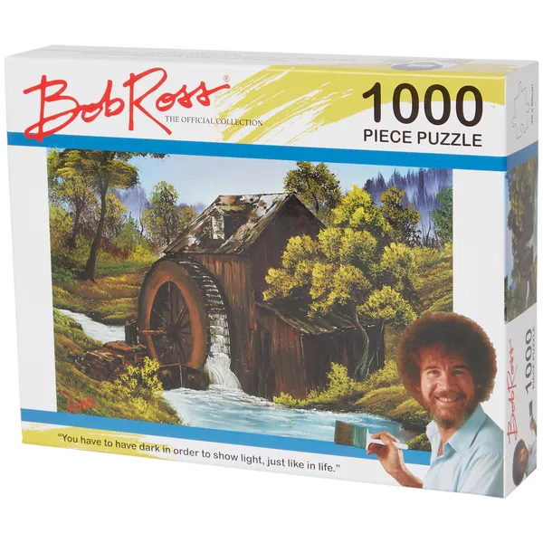 Puzzel 1000 stukjes, Watermolen, Bob Ross