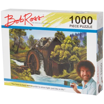 Puzzel 1000 stukjes, Watermolen, Bob Ross
