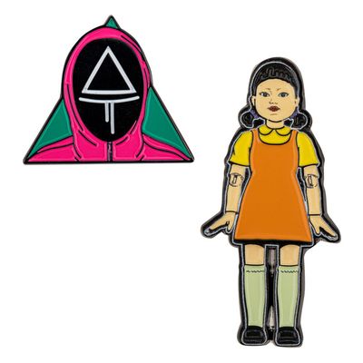 Pins, Young-Hee &amp; Masked Soldier, Squid Game