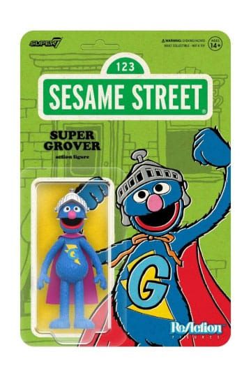 ReAction Action Figure Super Grover, Sesame Street Wave 03