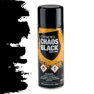 Citadel Paint, Spray Primer: Chaos Black