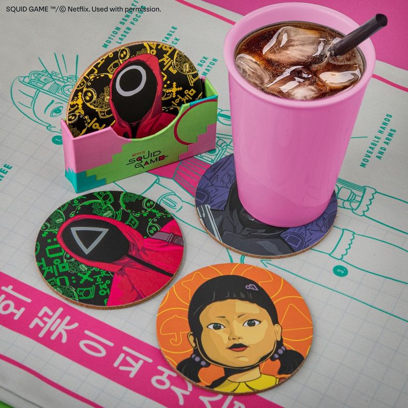 Onderzetters Squid Game: Set of 4 Coasters