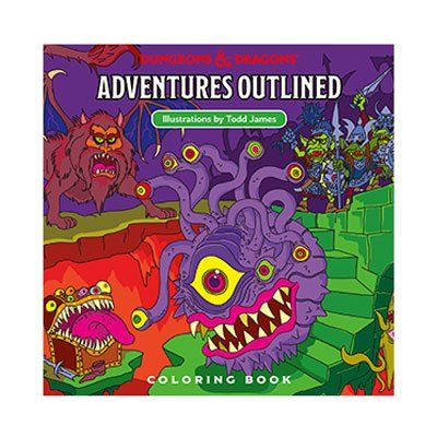 Kleurboek Dungeons &amp; Dragons Adventures Outlined