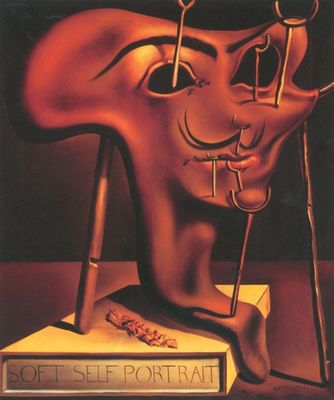 Beeldje, Zacht Zelfportret met Gebakken Spek, Salvador Dalí