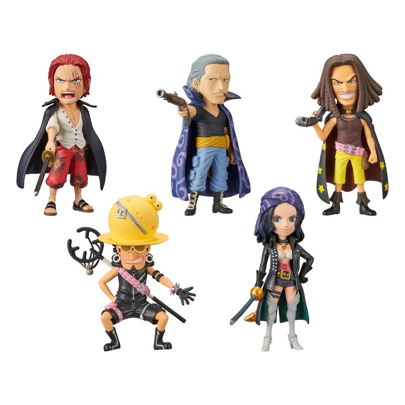 5x PVC Mini Figure, One Piece: Red