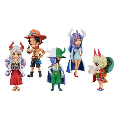 5x PVC Mini Figure, One Piece Wanokuni Onigashima 2