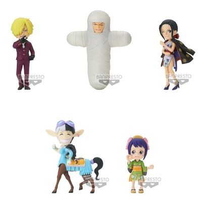 5x PVC Mini Figure, One Piece Wanokuni Onigashima 5