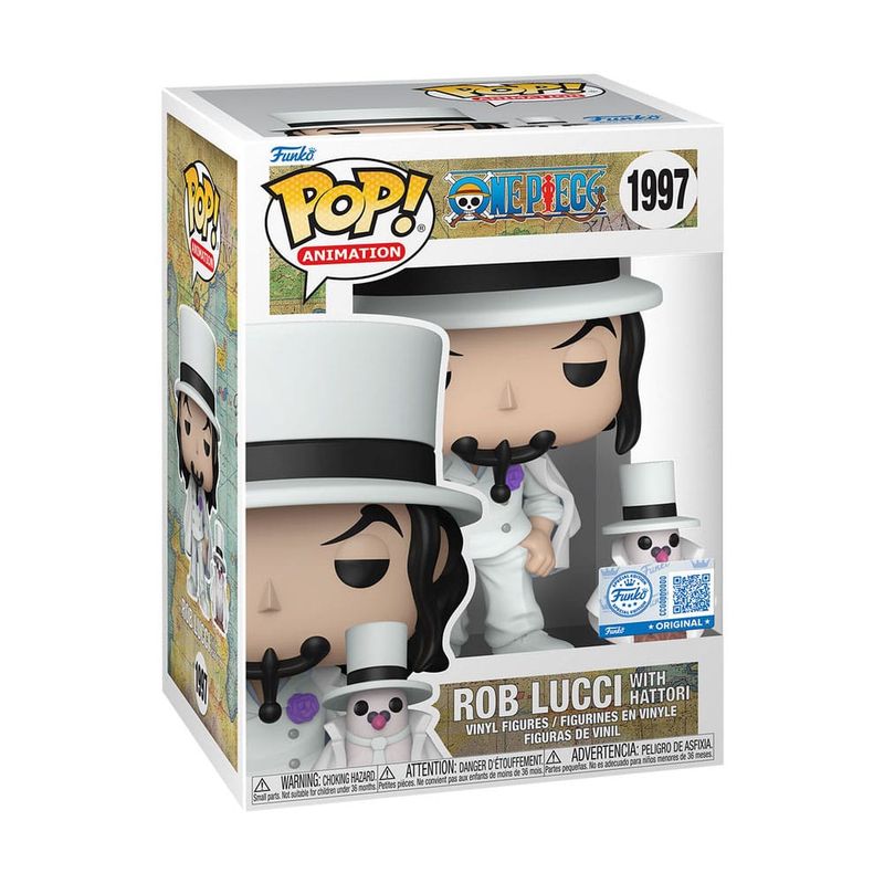 Funko Pop! Animation #1997 Rob Lucci with Hattori,  One Piece