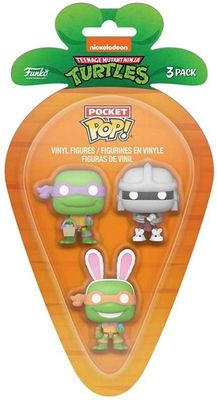 Funko Pocket Pop 3-Pack, Donatello, Shredder &amp; Michelangelo Carrot Pocket, Teenage Mutant Ninja Turtles