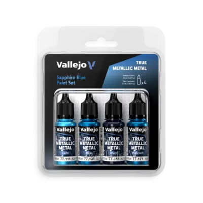 Vallejo True Metallic Metal: Sapphire Blue Paint Set