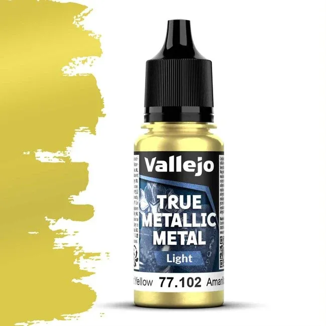 Vallejo True Metallic Metal, Light: Radiant Yellow