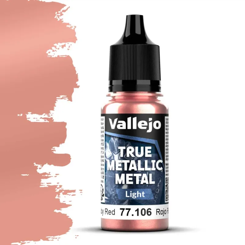 Vallejo True Metallic Metal, Light: Ruby Red