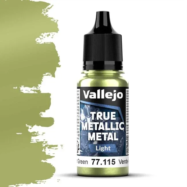 Vallejo True Metallic Metal, Light: Amber Green