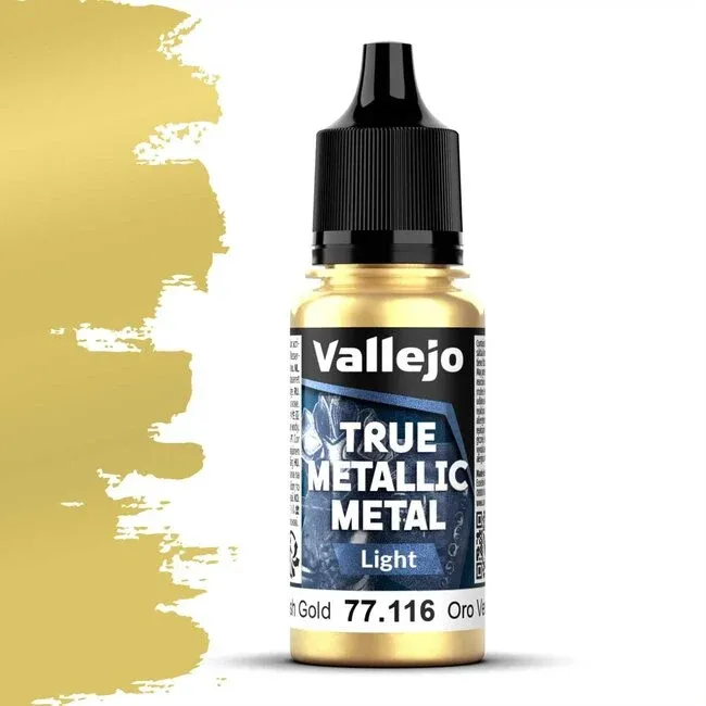 Vallejo True Metallic Metal, Light: Greenish Gold