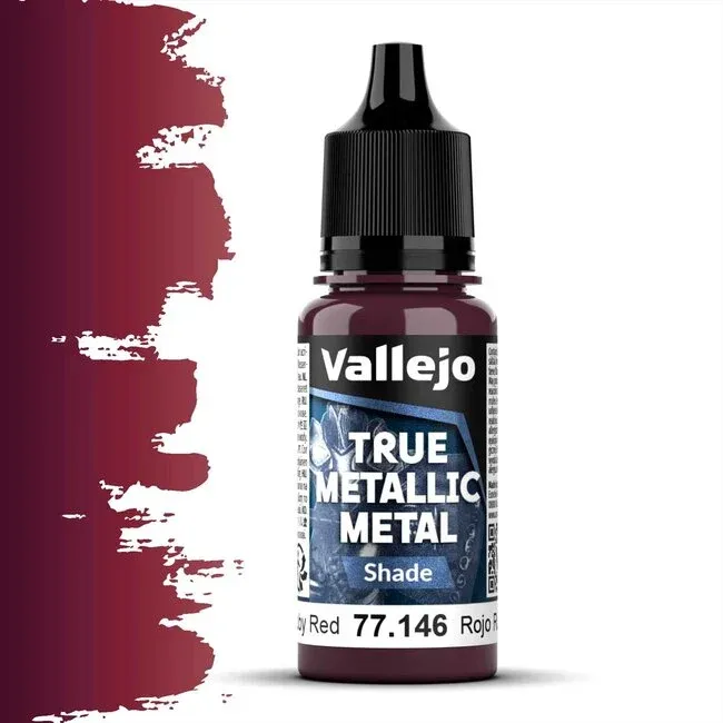 Vallejo True Metallic Metal, Shade: Ruby Red