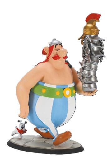 Vinyl Verzamelfiguur, Obelix met een stapel helmen, Asterix en Obelix