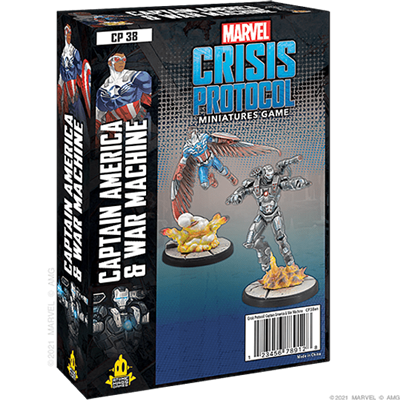 Miniatures Game, Captain America and War Machine, Marvel Crisis Protocol