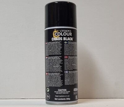Citadel Paint, Spray Primer: Chaos Black
