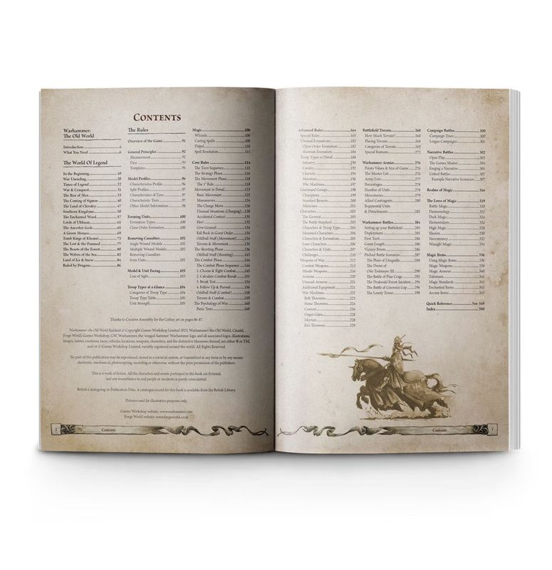 Warhammer The Old World Rule Book, Fantasy Battles in the World of Legend