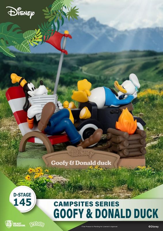 PVC Diorama, Goofy &amp; Donald, Beast kingdom D-Stage Campsite Series