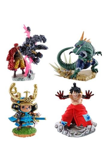 4x PVC Mini Statue, One Piece