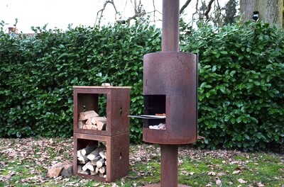 Terraskachel met BBQ optie Woodchuck C