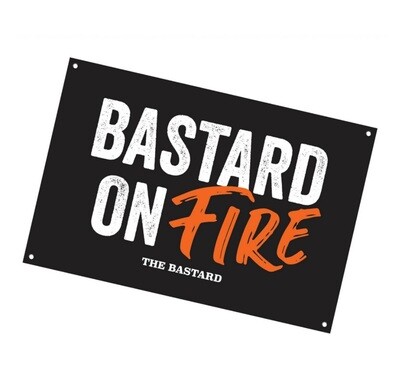 Man Cave Plate &#39;Bastard on Fire&#39;