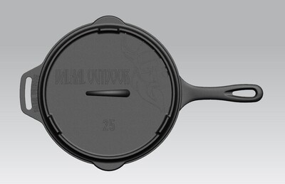 Deksel met grillpatroon 25cm