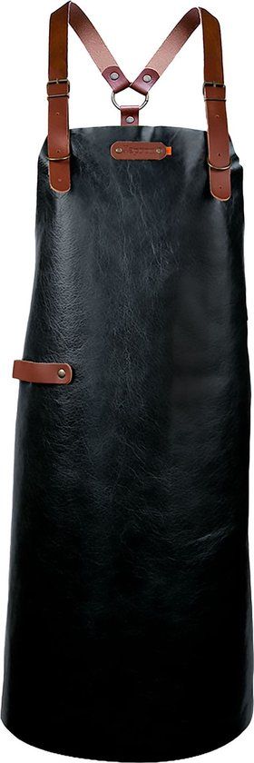New York Black L lederen short (met schouderbanden)