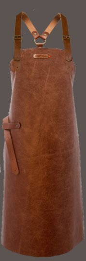 New York Cognac Caiman L lederen short (met schouderbanden)