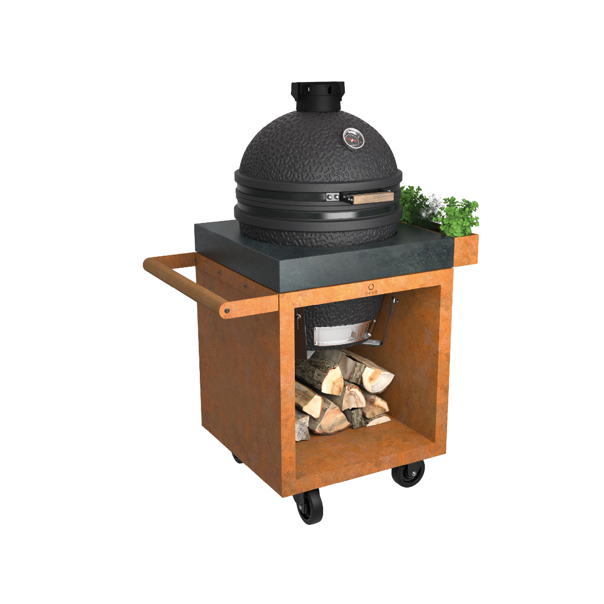 Ofyr Kamadotafel PRO 65 Corten + Concrete The Bastard