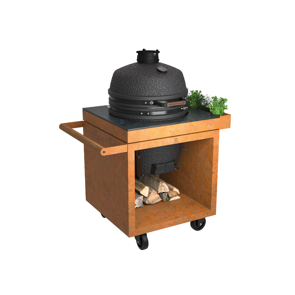 Ofyr Kamadotafel PRO 75 Corten + Ceramic Dark Gray