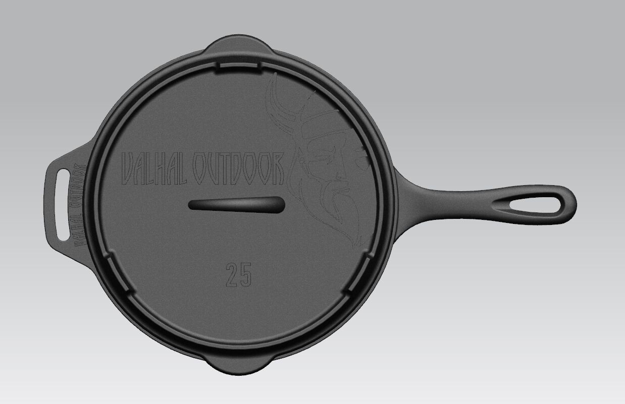 Deksel met grillpatroon 25cm