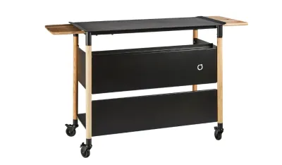 Patio Cooker II mat zwart grill en plancha + trolley II