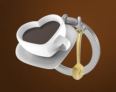 Meta(l)morphose sleutelhanger Koffie