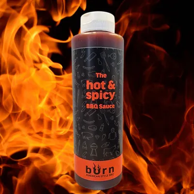 Hot &amp; Spicy BBQ Saus 250 ml - BURN