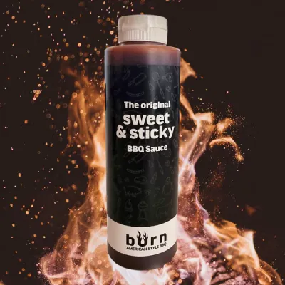 Sweet &amp; Sticky BBQ Saus 500 ml - Burn