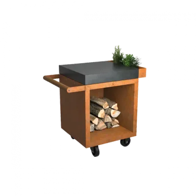 OFYR Mise en Place Table 65 PRO Cortenstaal - keramiek grijs